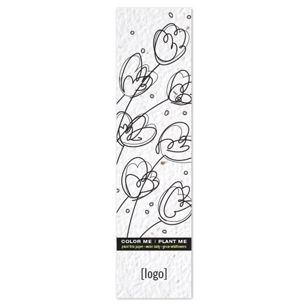Seed Paper Coloring Bookmark