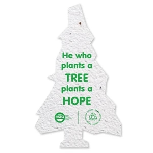 Printed Seed Paper Holiday Tree Shape