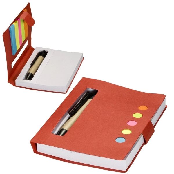 Eco Stowaway Sticky Jotter With Pen - Image 6