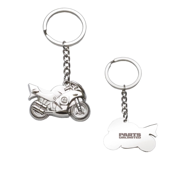 Motorcycle Metal Key Tag - Image 1