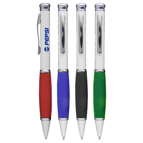 Pearl Lacquered Chrome Pen w/ Colored Grip