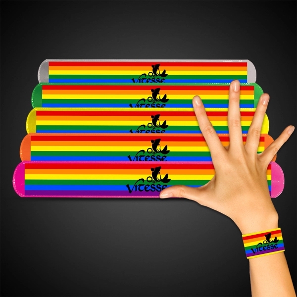 Rainbow Pride Slap Bracelet - Image 1