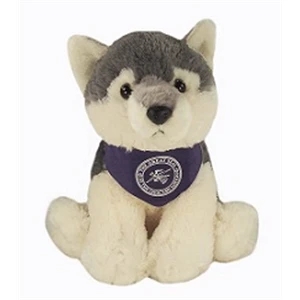 15" Wolf with bandana and one color imprint