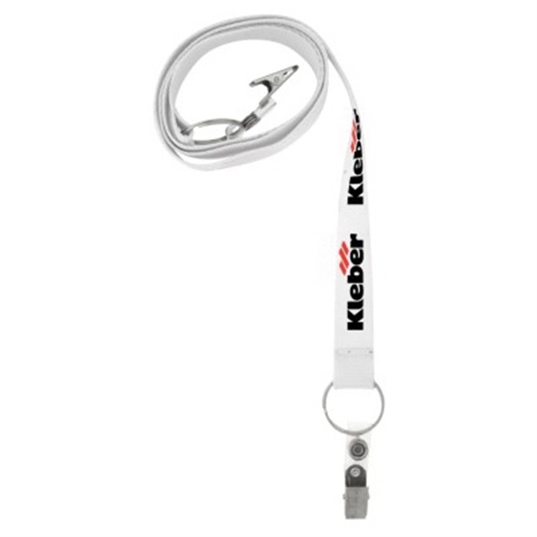 3/4" Screen Printed Dual Attachment Lanyard - Image 1