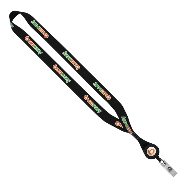 3/4" Dye-Sublimated Lanyard with Retractable Badge Reel