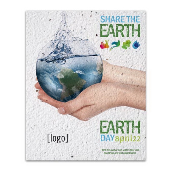Earth Day Seed Paper Postcard - Image 1