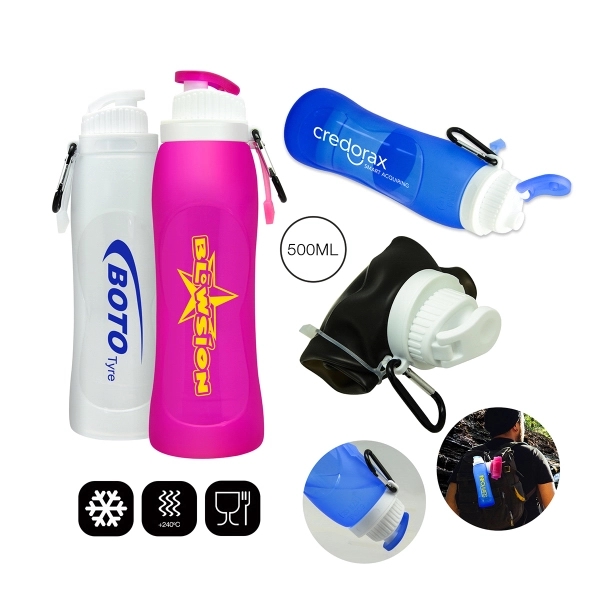 H2O collapsible water bottle LG - 17oz (500ml) - Image 1