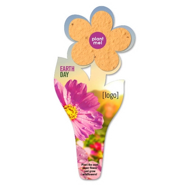 Earth Day Seed Paper Flower Bookmark - Image 1