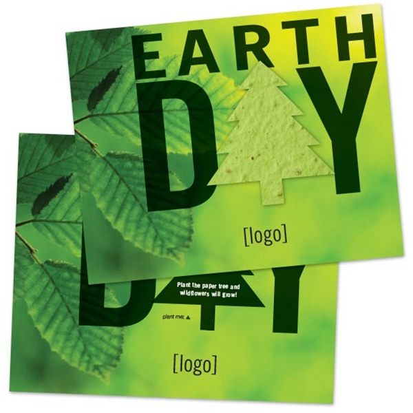 Earth Day Seed Paper Shape Postcard - Image 4