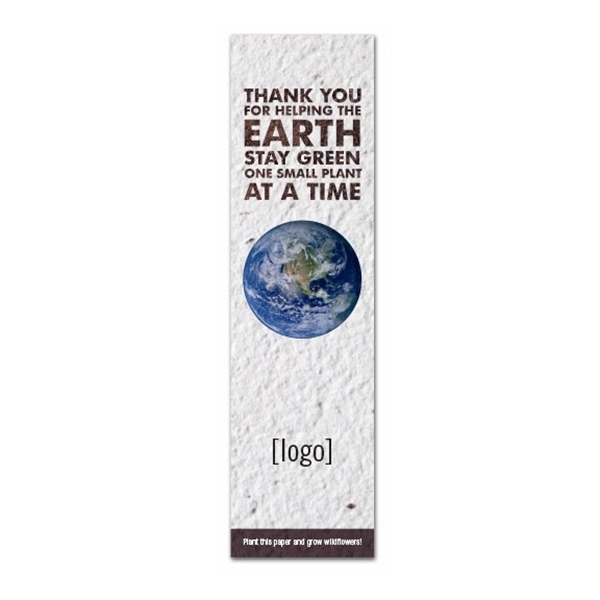 Earth Day Seed Paper Bookmark, small - Image 1