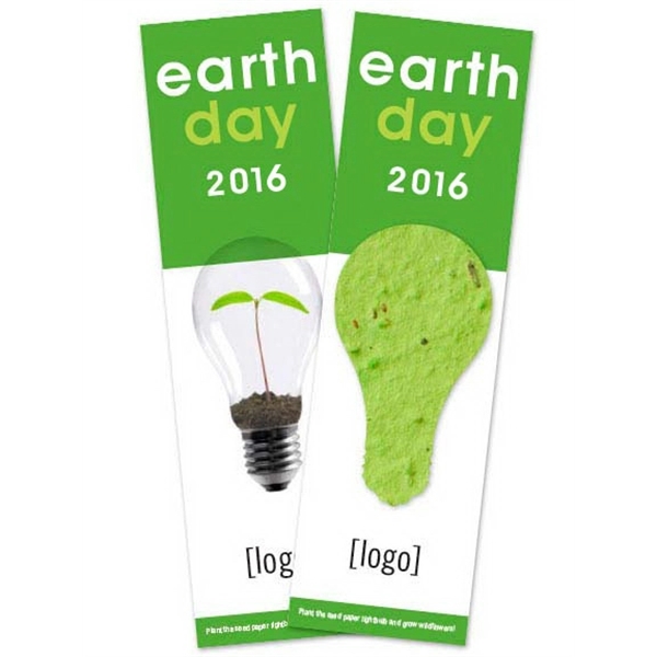 Earth Day Seed Paper Shape Bookmark - Image 1