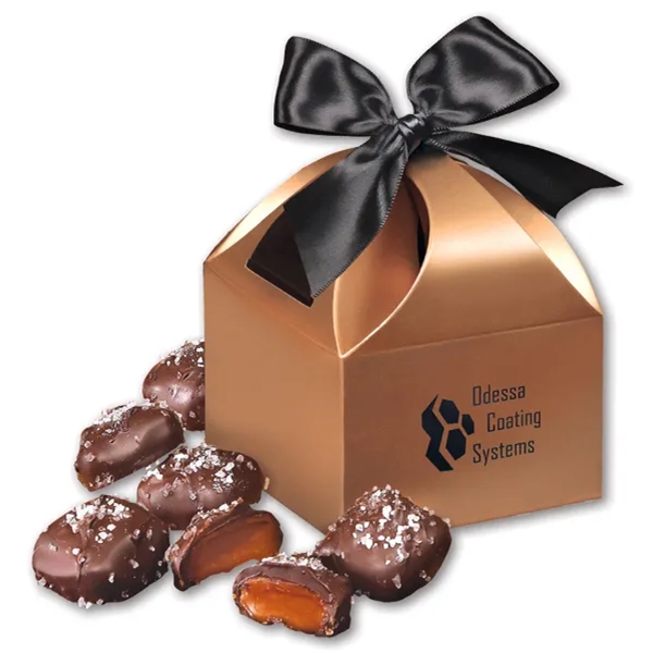 Chocolate Sea Salt Caramels in Copper Gift Box