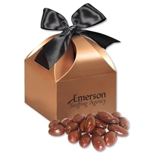 Chocolate Covered Almonds in Copper Gift Box