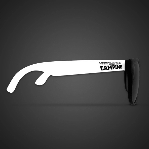 White Retro Sunglasses - Image 2