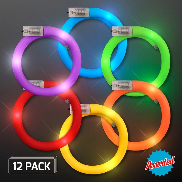 LED Flash Tube Bracelets - Assorted Colors - Image 2