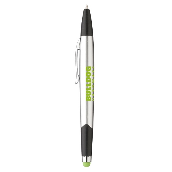 Plastic Twist Action Ballpoint Stylus Highlighter Pen - Image 3