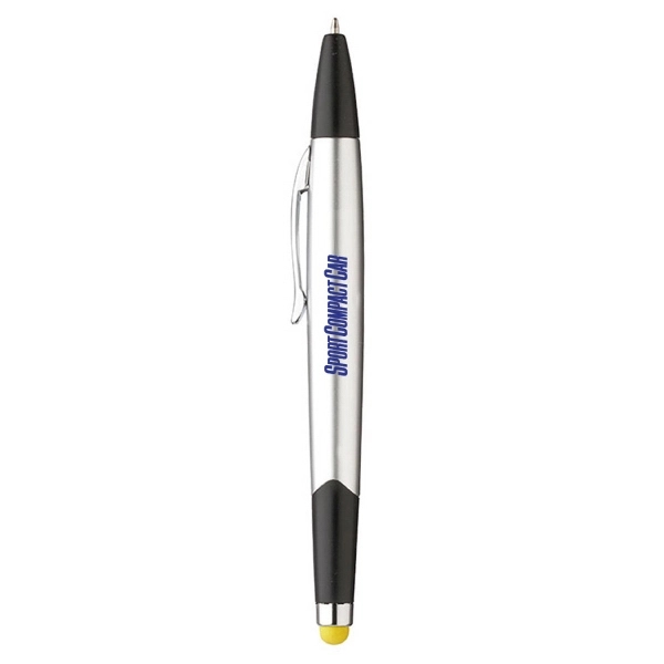 Plastic Twist Action Ballpoint Stylus Highlighter Pen - Image 6
