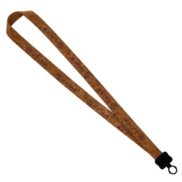 3/4" Cork Lanyard with Plastic Clamshell & O-Ring