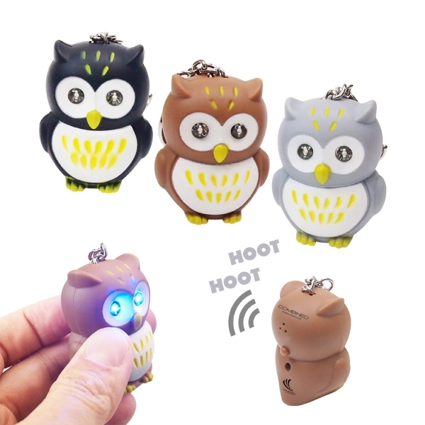 Owl Novelty LED Light Key Tag - Image 1