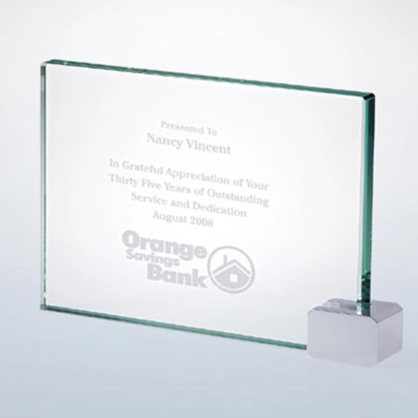 Achievement Award with chrome rectangle holder - Image 1