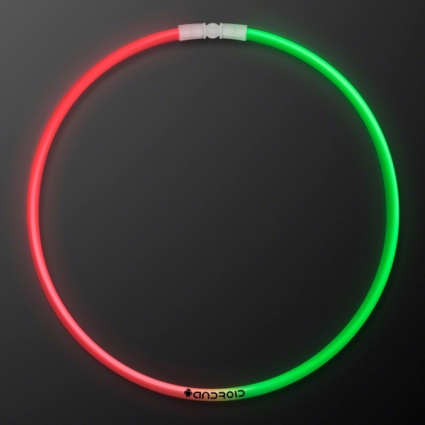 22" Red & Green Glow Necklaces, 60 day overseas production  - Image 1