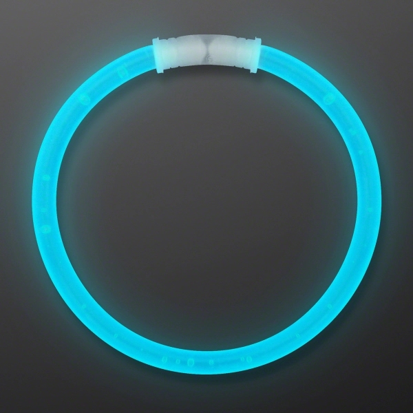 8 inch Dark Aqua Glow Bracelets, 60 day overseas production  - Image 2