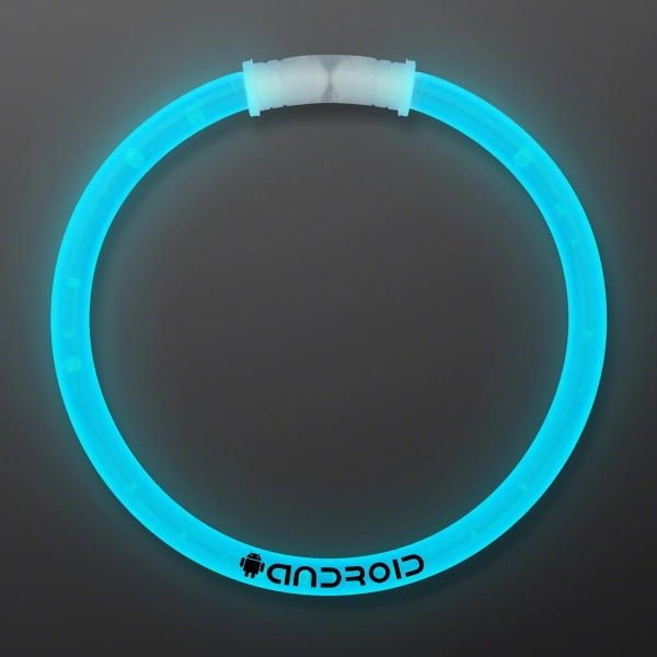 8 inch Dark Aqua Glow Bracelets, 60 day overseas production  - Image 1