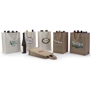 Wine Bottle Bags: Jute Wine Bottle Bags