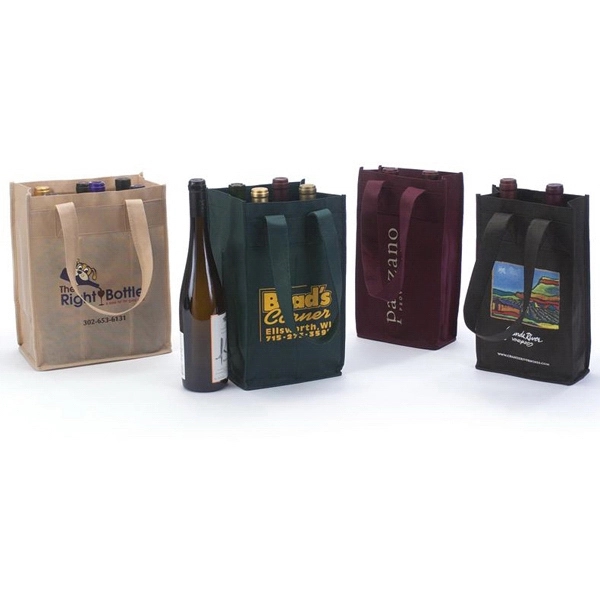 Wine Bottle Bags: Jute Wine Bottle Bags - Image 2