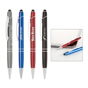 Anodize aluminum ballpoint pen with capacitive stylus