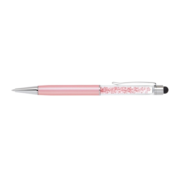 Brass stylus pen with matching crystals and barrel colors - Image 7