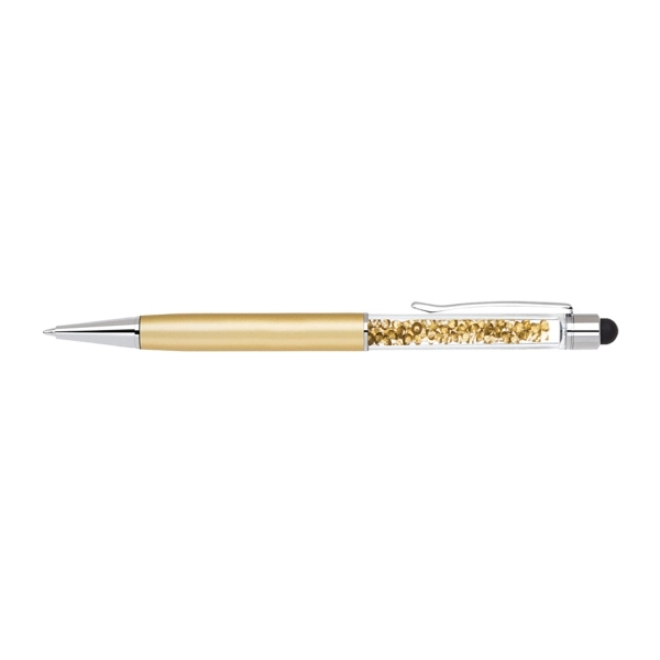 Brass stylus pen with matching crystals and barrel colors - Image 8