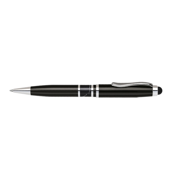 Lacquered Brass twist ballpoint pen with touchscreen stylus - Image 2