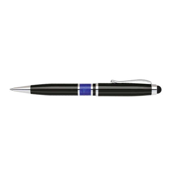 Lacquered Brass twist ballpoint pen with touchscreen stylus - Image 3