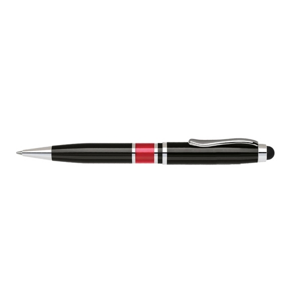 Lacquered Brass twist ballpoint pen with touchscreen stylus - Image 4