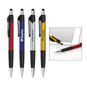 Click action plastic stylus pen in cool metallic colors