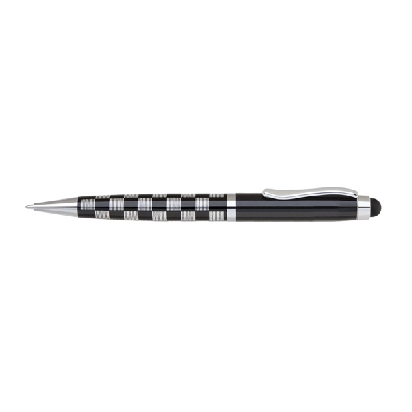 Heavyweight twist action ballpoint pen with stylus - Image 2