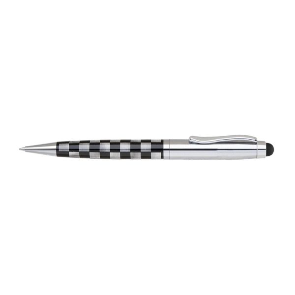 Heavyweight twist action ballpoint pen with stylus - Image 3