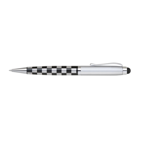 Heavyweight twist action ballpoint pen with stylus - Image 4