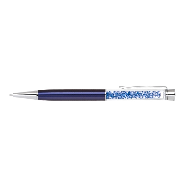 Elegant brass pen with matching crystals and barrel colors - Image 3