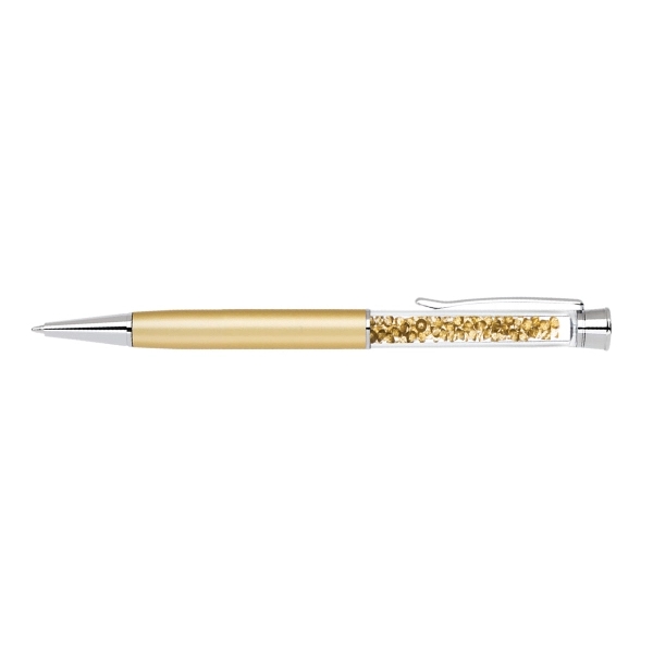 Elegant brass pen with matching crystals and barrel colors - Image 4