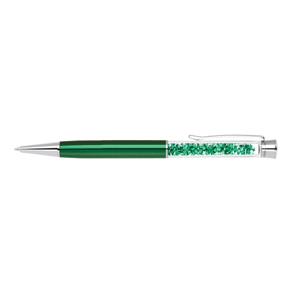 Elegant brass pen with matching crystals and barrel colors - Image 5