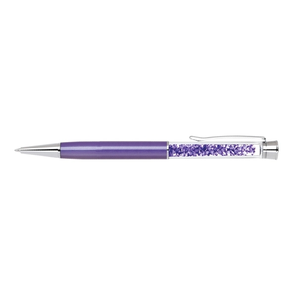 Elegant brass pen with matching crystals and barrel colors - Image 8