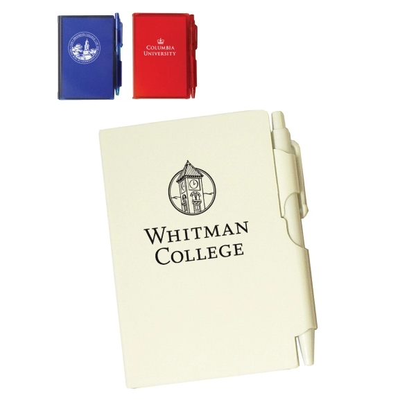 Union Printed, Pocket-Size Memo Pad w/ Pen Attached