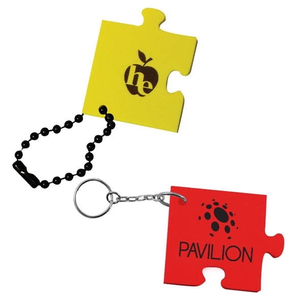 Puzzle Piece Floating Key Chain - Image 2