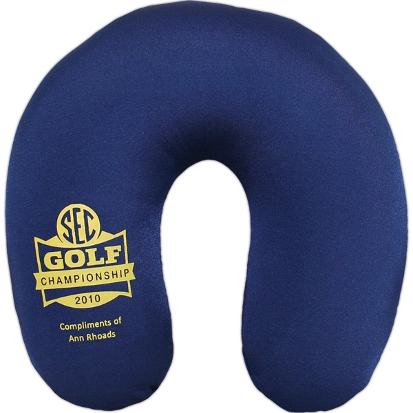 Navy Blue Curved Neck Pillow - Image 1