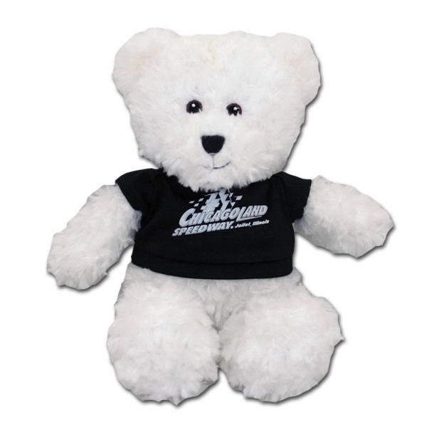 12" White Bear with Embroidered Eyes - Image 1