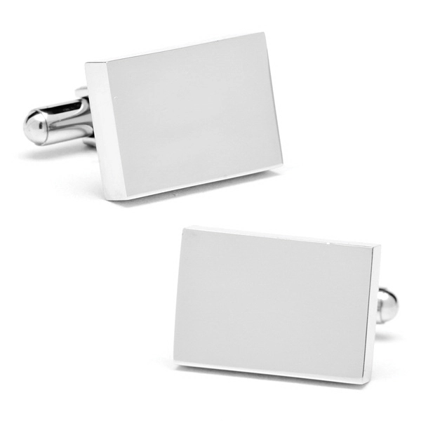 Stainless Steel Rectangle Infinity Cufflinks - Image 1