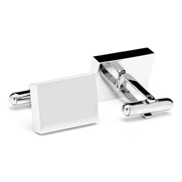 Stainless Steel Rectangle Infinity Cufflinks - Image 2