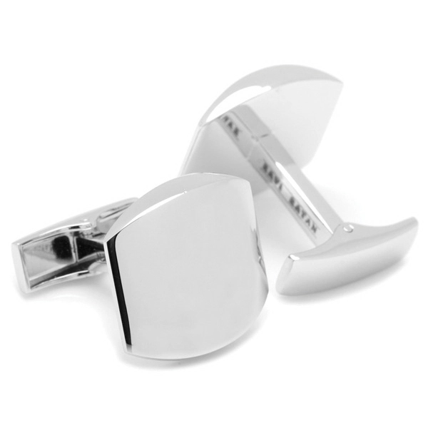 Sterling Silver Classic Engravable Cufflinks - Image 2